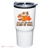 Im A Fall And Coffee Kind Of Girl Cute Tumbler thumb 0