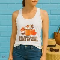Im A Fall And Coffee Kind Of Girl Cute Women's Tank Top thumb 2