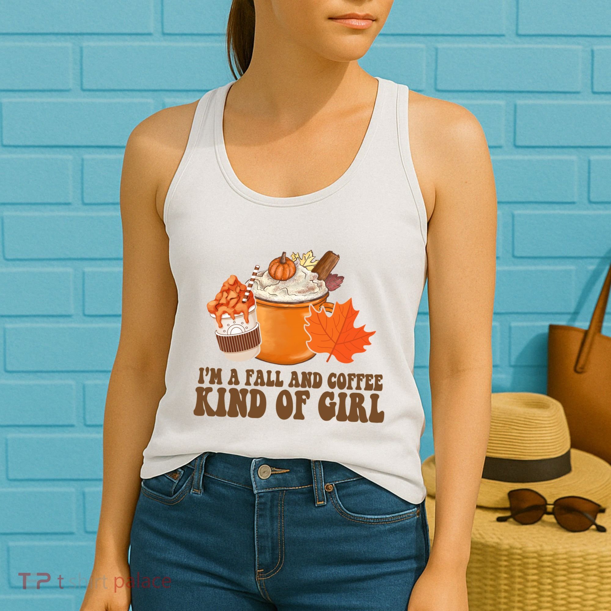 Im A Fall And Coffee Kind Of Girl Cute Women's Tank Top