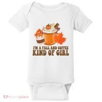 Im A Fall And Coffee Kind Of Girl Cute Baby Bodysuit thumb 0