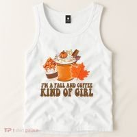 Im A Fall And Coffee Kind Of Girl Cute Tank Top thumb 2