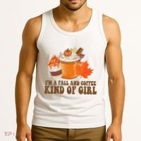 Im A Fall And Coffee Kind Of Girl Cute Tank Top thumb 3