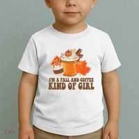 Im A Fall And Coffee Kind Of Girl Cute Toddler T-Shirt thumb 2