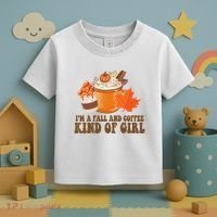 Im A Fall And Coffee Kind Of Girl Cute Toddler T-Shirt thumb 3