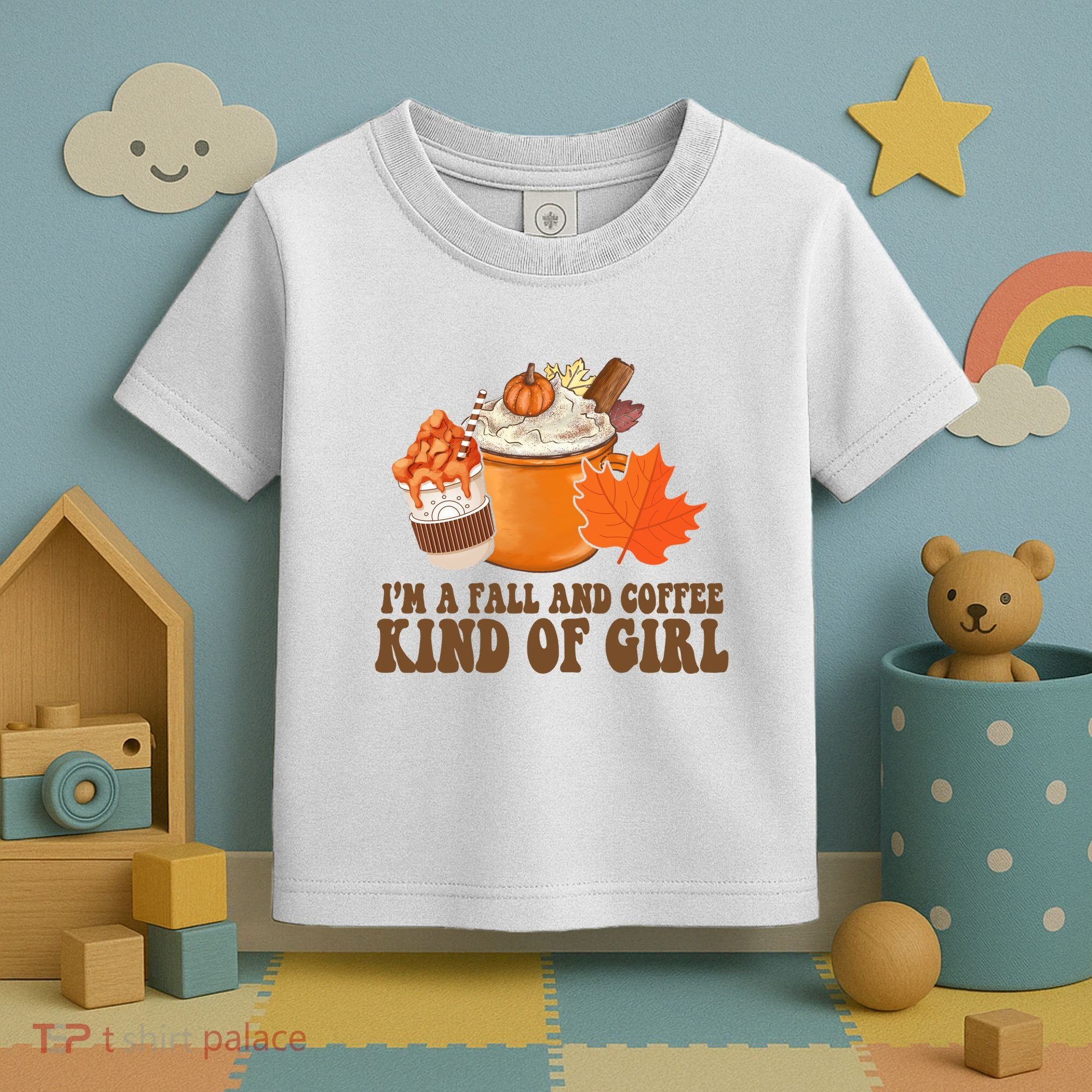 Im A Fall And Coffee Kind Of Girl Cute Toddler T-Shirt