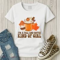 Im A Fall And Coffee Kind Of Girl Cute Women's T-Shirt thumb 3