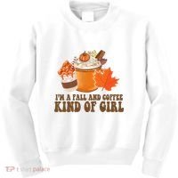 Im A Fall And Coffee Kind Of Girl Cute Kids Sweatshirt thumb 0
