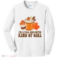 Im A Fall And Coffee Kind Of Girl Cute Kids Long Sleeve Shirt thumb 0