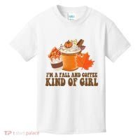 Im A Fall And Coffee Kind Of Girl Cute Kids T-Shirt thumb 0