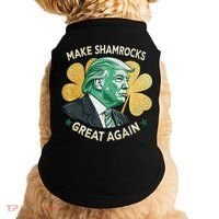 Irish American Funny Make St. Patrick’S Day Great Again Doggie Tank thumb 0