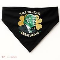 Irish American Funny Make St. Patrick’S Day Great Again USA-Made Doggie Bandana thumb 0