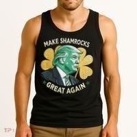 Irish American Funny Make St. Patrick’S Day Great Again Tank Top thumb 3
