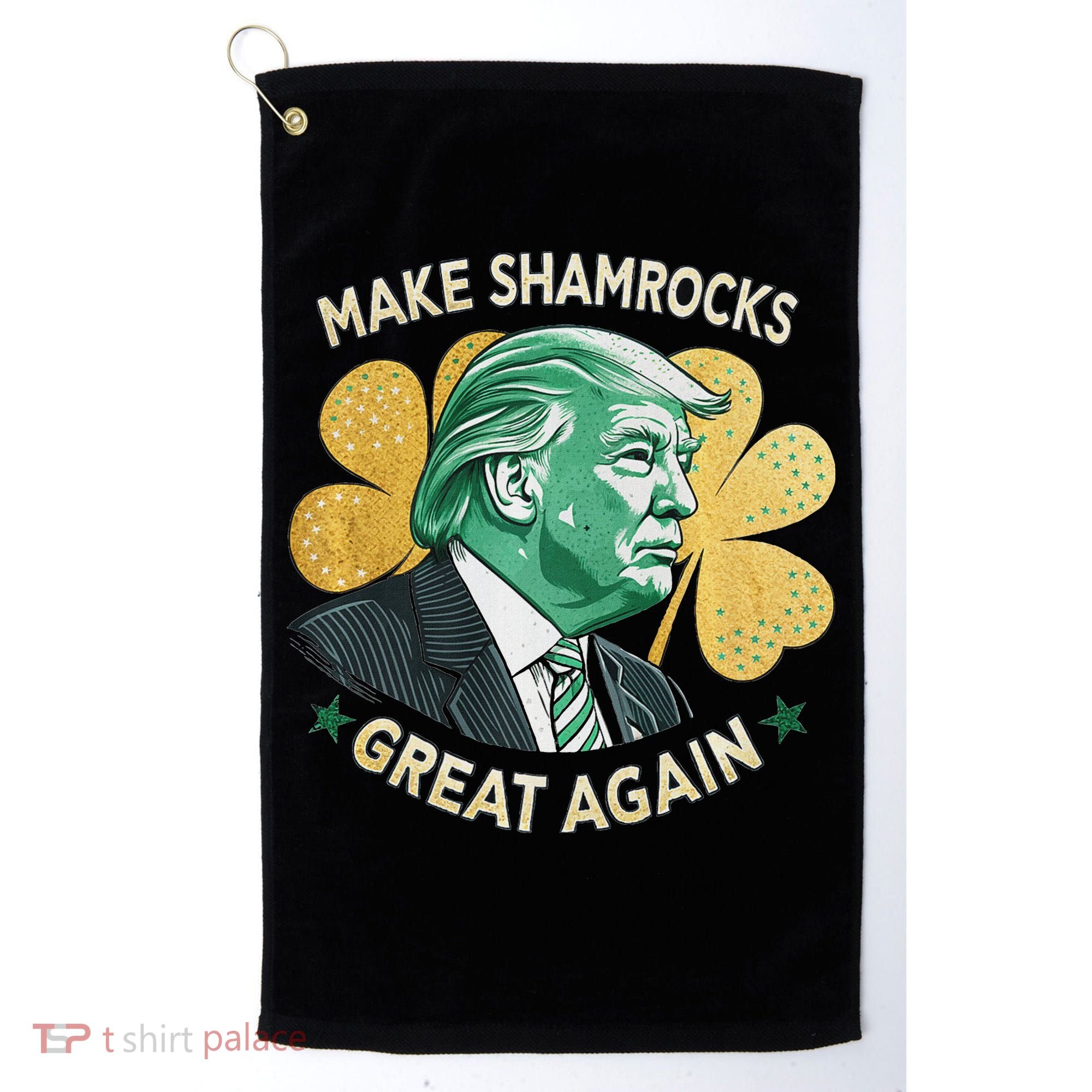 Irish American Funny Make St. Patrick’S Day Great Again Golf Towel