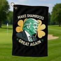 Irish American Funny Make St. Patrick’S Day Great Again Golf Towel thumb 1