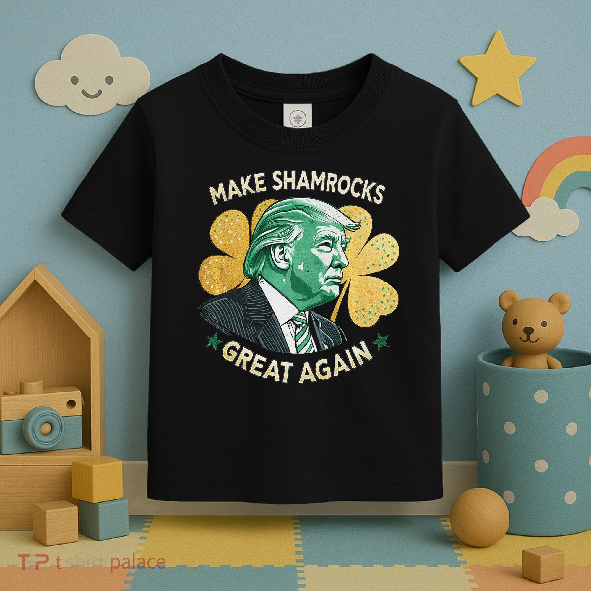 Irish American Funny Make St. Patrick’S Day Great Again Toddler T-Shirt
