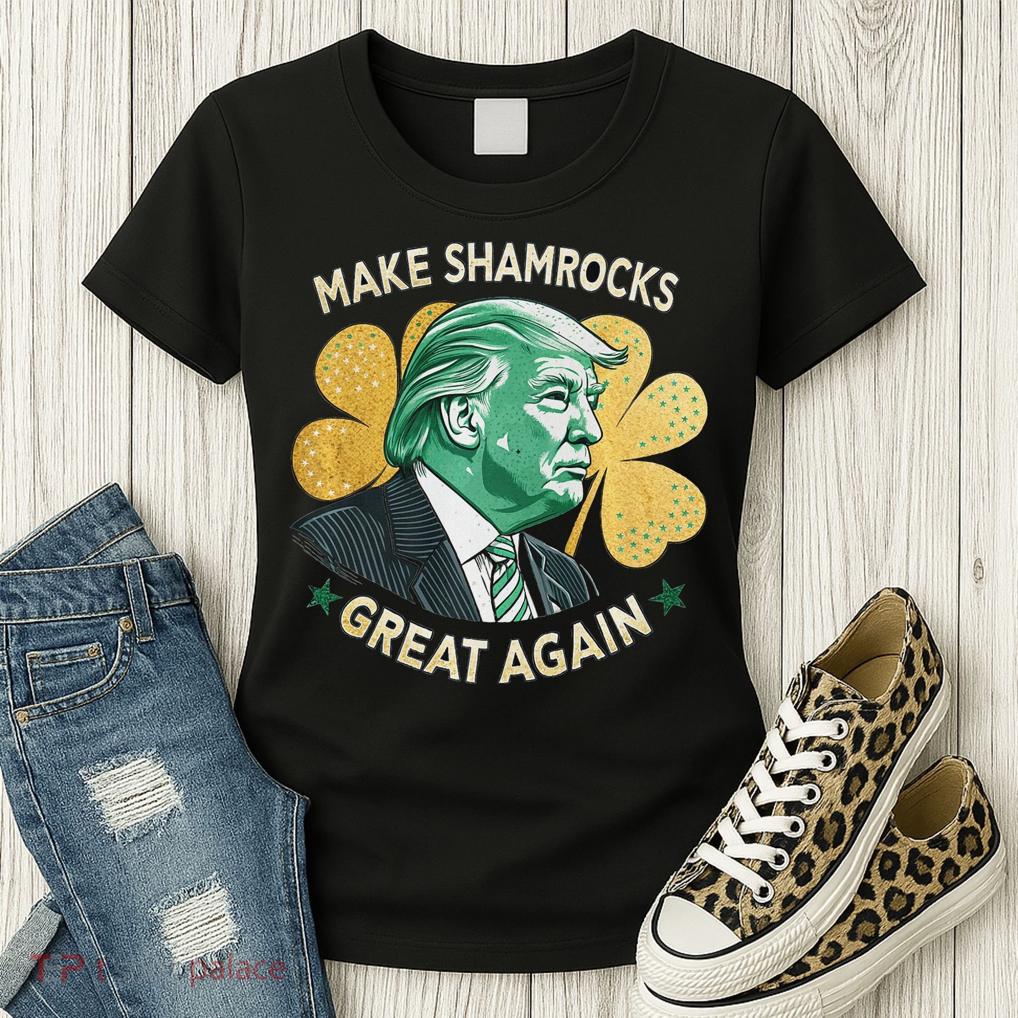 Irish American Funny Make St. Patrick’S Day Great Again Women's T-Shirt