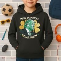 Irish American Funny Make St. Patrick’S Day Great Again Kids Hoodie thumb 2