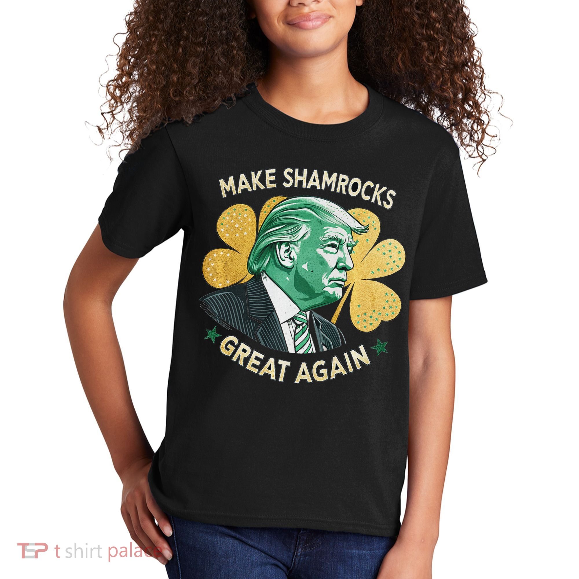 Irish American Funny Make St. Patrick’S Day Great Again Kids T-Shirt