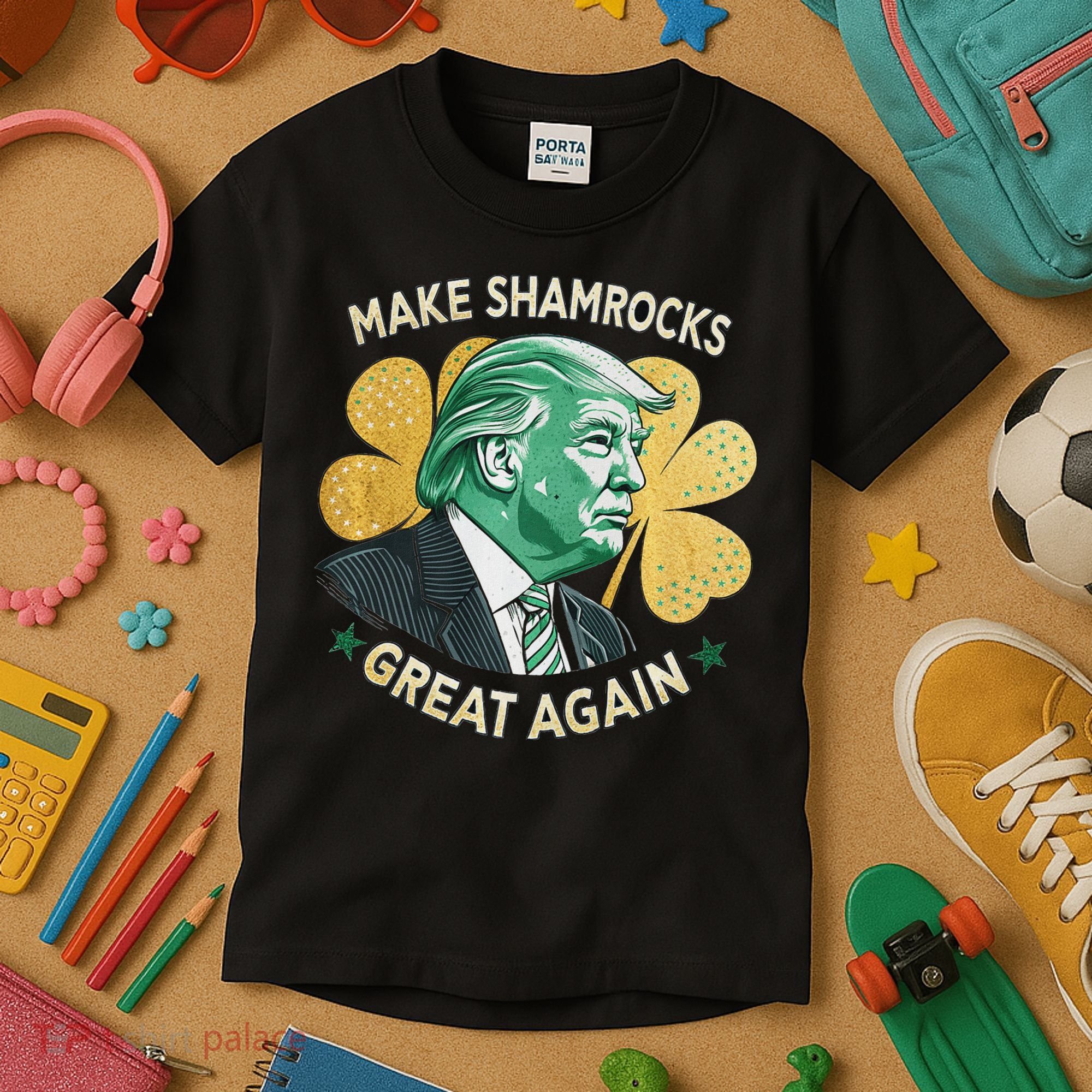 Irish American Funny Make St. Patrick’S Day Great Again Kids T-Shirt