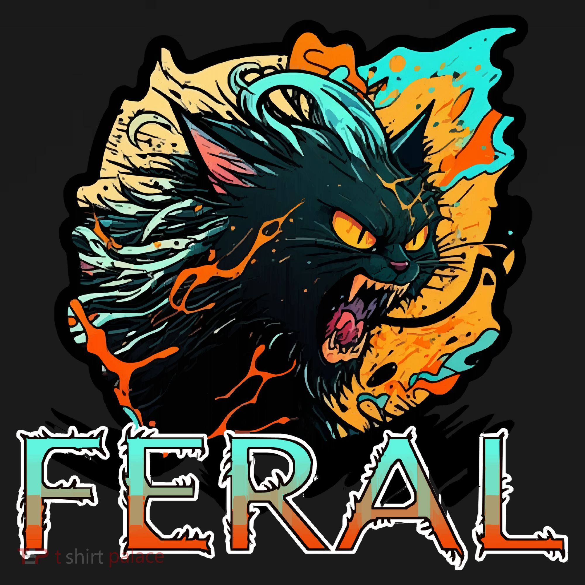 I Am Feral Cat Orange And Yellow Hoodie