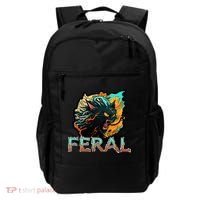 I Am Feral Cat Orange And Yellow Backpack thumb 0