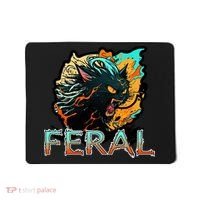 I Am Feral Cat Orange And Yellow Mousepad thumb 0