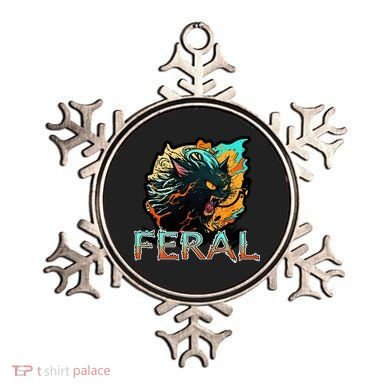 I Am Feral Cat Orange And Yellow Ornament
