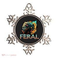 I Am Feral Cat Orange And Yellow Ornament thumb 0