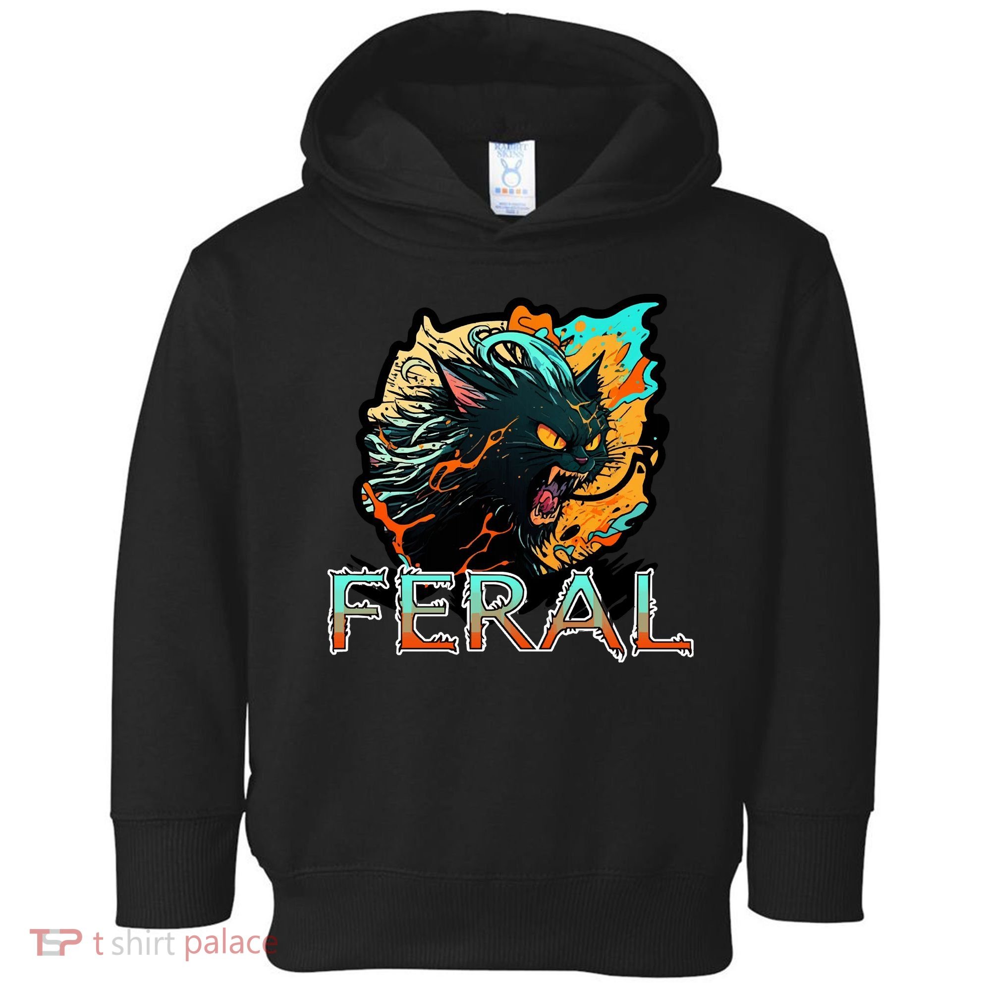 I Am Feral Cat Orange And Yellow Toddler Hoodie