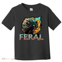 I Am Feral Cat Orange And Yellow Toddler T-Shirt thumb 0