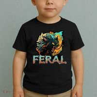 I Am Feral Cat Orange And Yellow Toddler T-Shirt thumb 2
