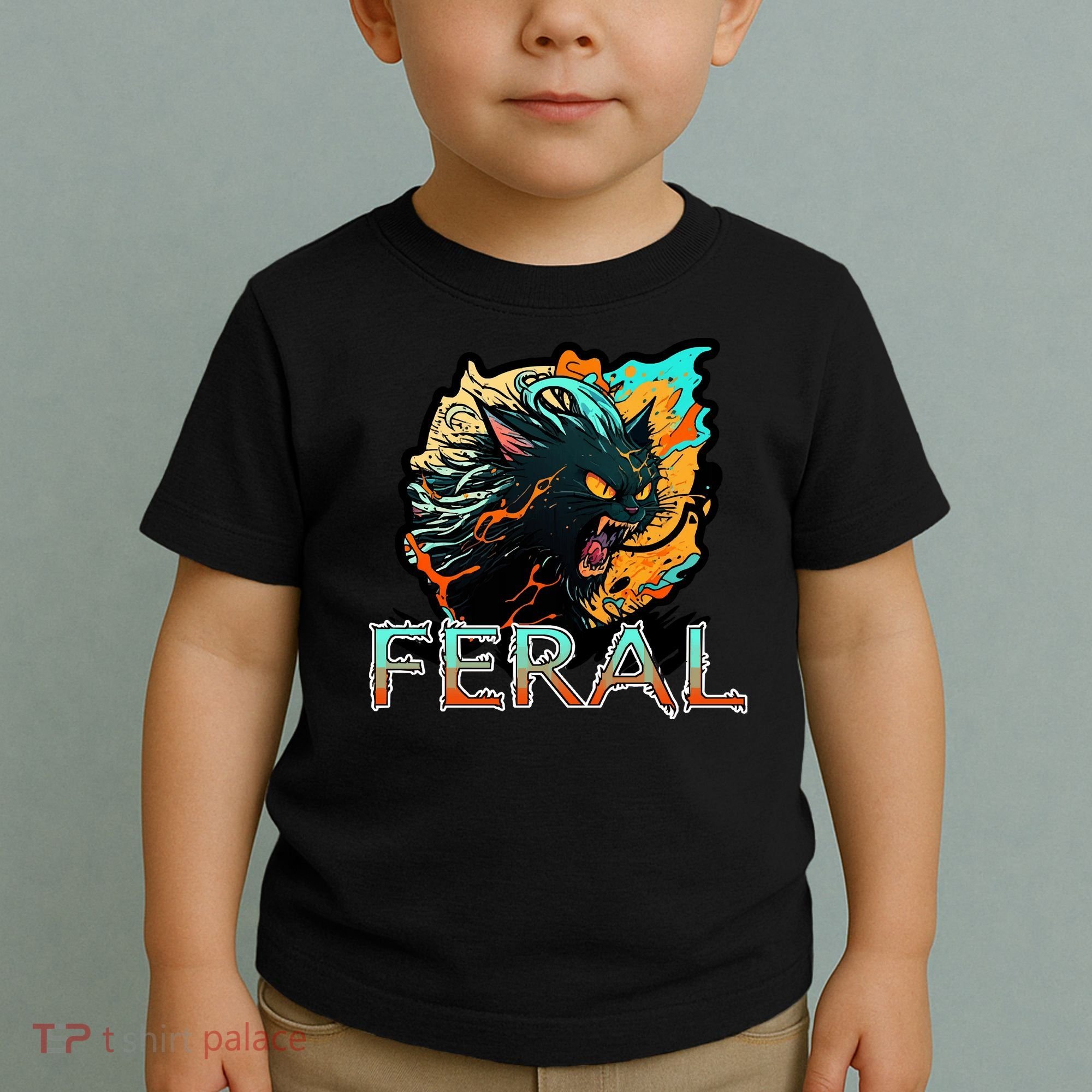 I Am Feral Cat Orange And Yellow Toddler T-Shirt