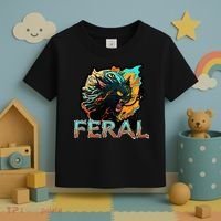 I Am Feral Cat Orange And Yellow Toddler T-Shirt thumb 3