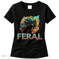 I Am Feral Cat Orange And Yellow Women's T-Shirt thumb 0