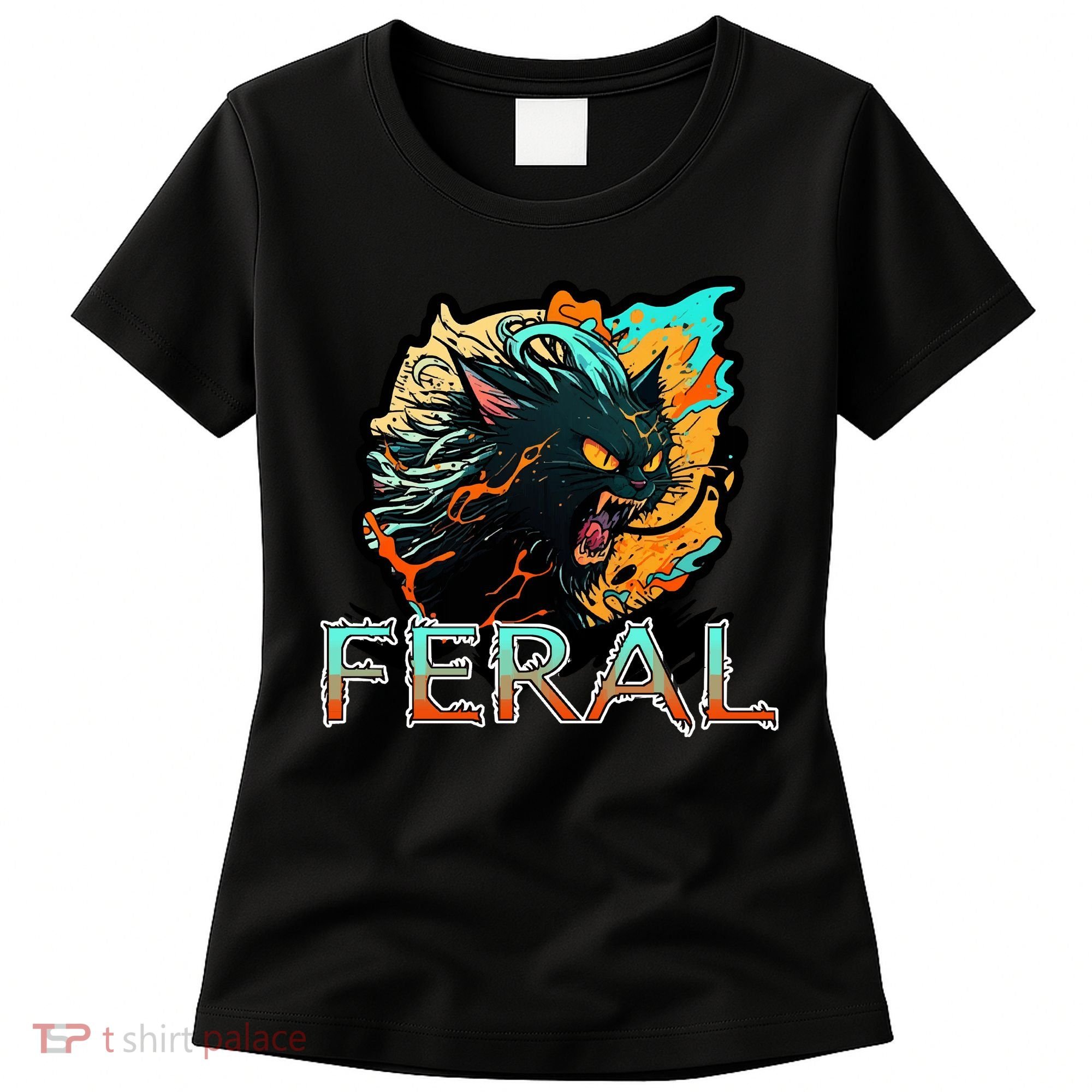 I Am Feral Cat Orange And Yellow Women's T-Shirt