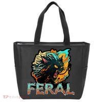 I Am Feral Cat Orange And Yellow Tote Bag thumb 0