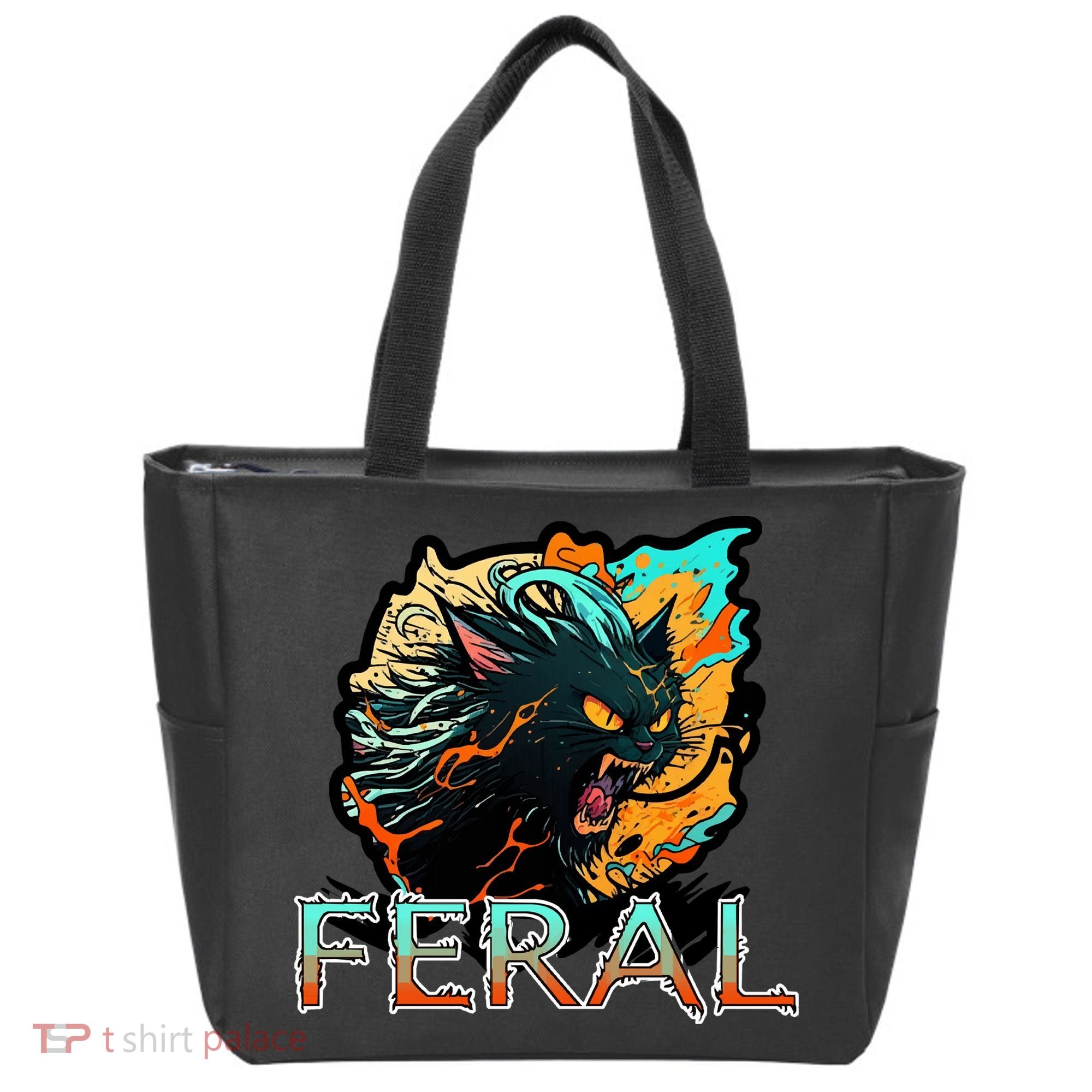 I Am Feral Cat Orange And Yellow Tote Bag