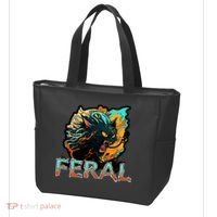 I Am Feral Cat Orange And Yellow Tote Bag thumb 3