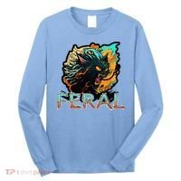 I Am Feral Cat Orange And Yellow Long Sleeve Shirt thumb 0