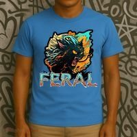 I Am Feral Cat Orange And Yellow T-Shirt thumb 3