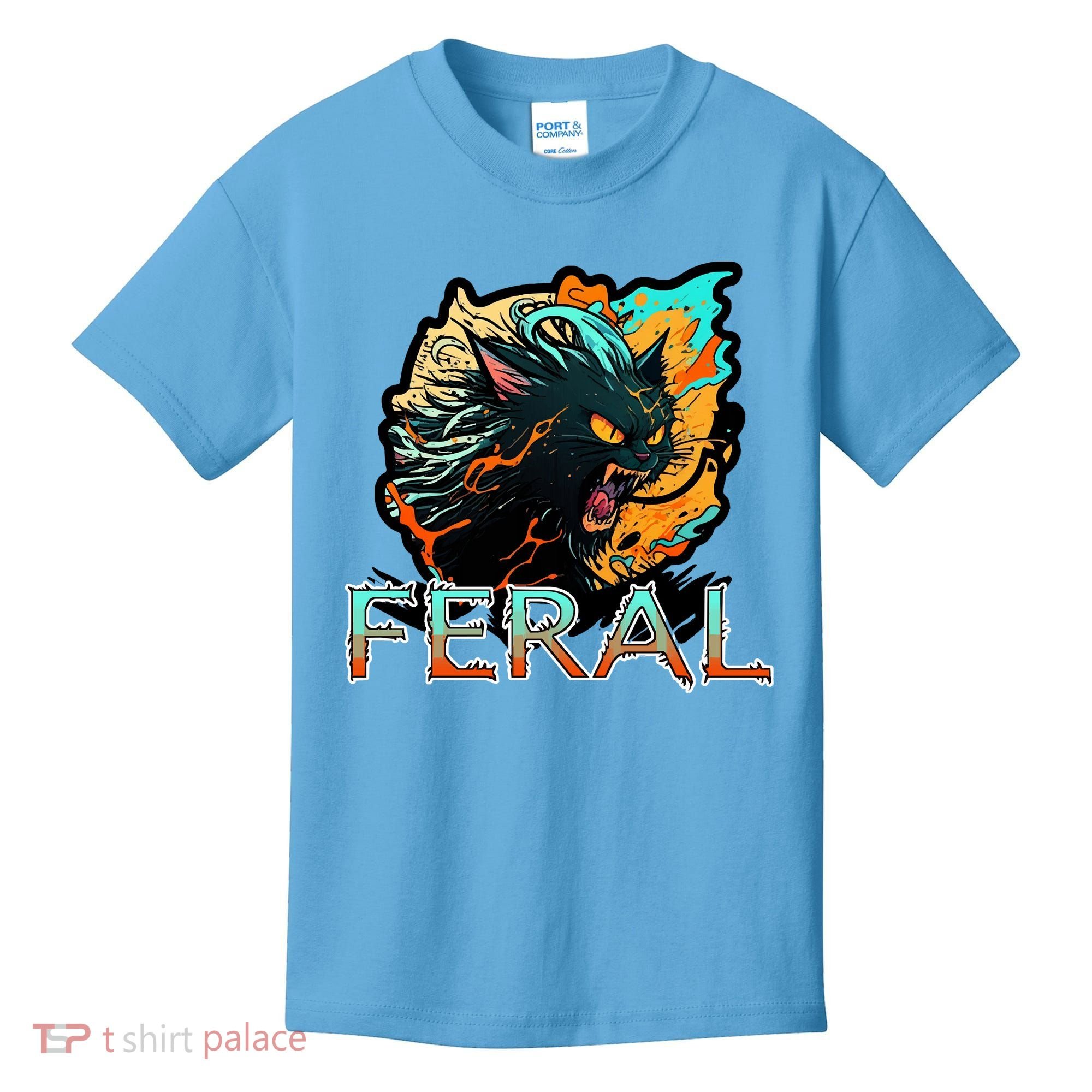 I Am Feral Cat Orange And Yellow Kids T-Shirt