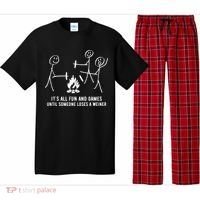 ItS All Fun And Games Until Someone Lose A Weiner Pajama Set thumb 0