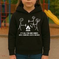 ItS All Fun And Games Until Someone Lose A Weiner Kids Hoodie thumb 3