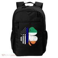 Irish American Flag Police St Patricks Day Saint Paddys Cool Gift Backpack thumb 0