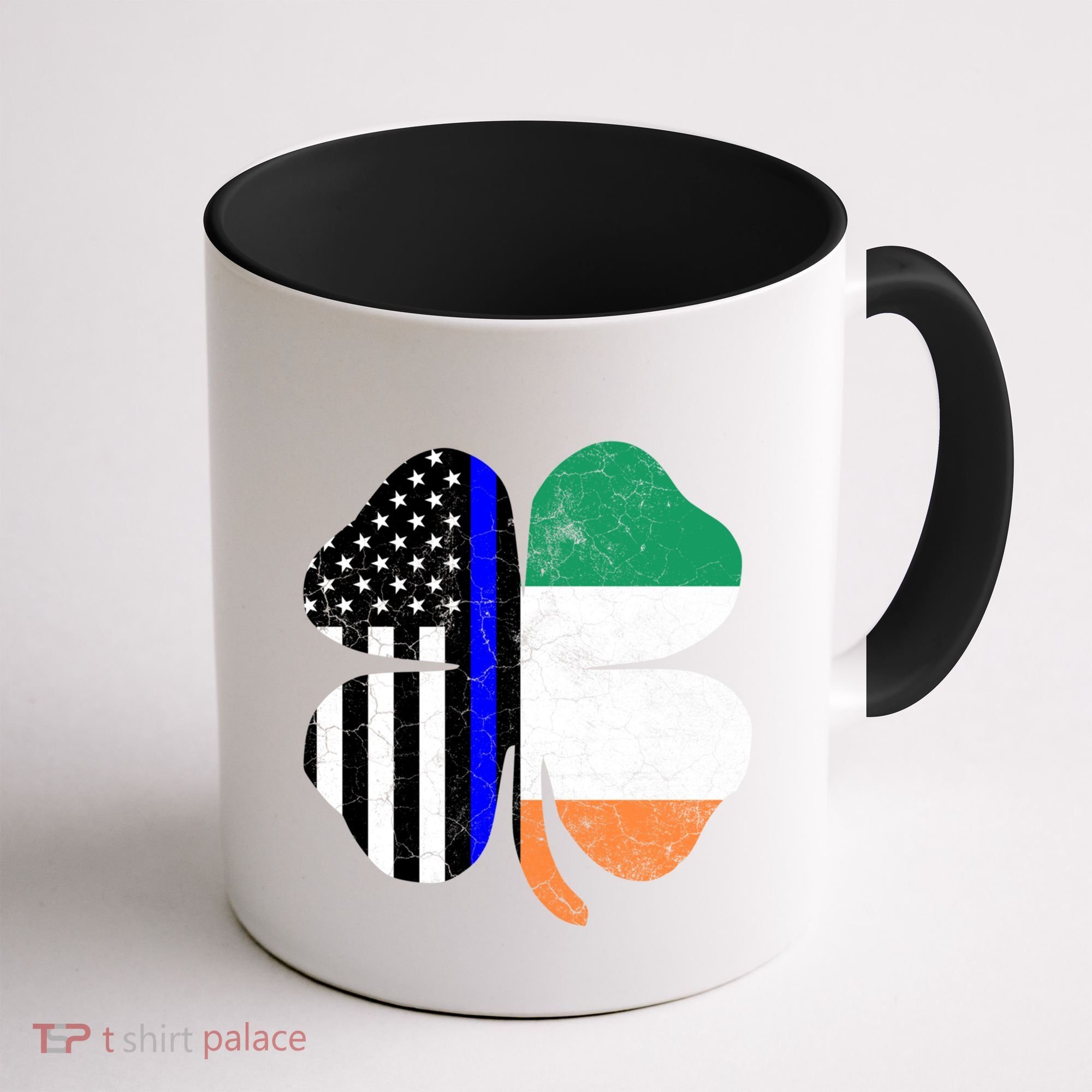 Irish American Flag Police St Patricks Day Saint Paddys Cool Gift Coffee Mug