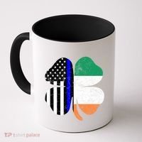 Irish American Flag Police St Patricks Day Saint Paddys Cool Gift Coffee Mug thumb 0