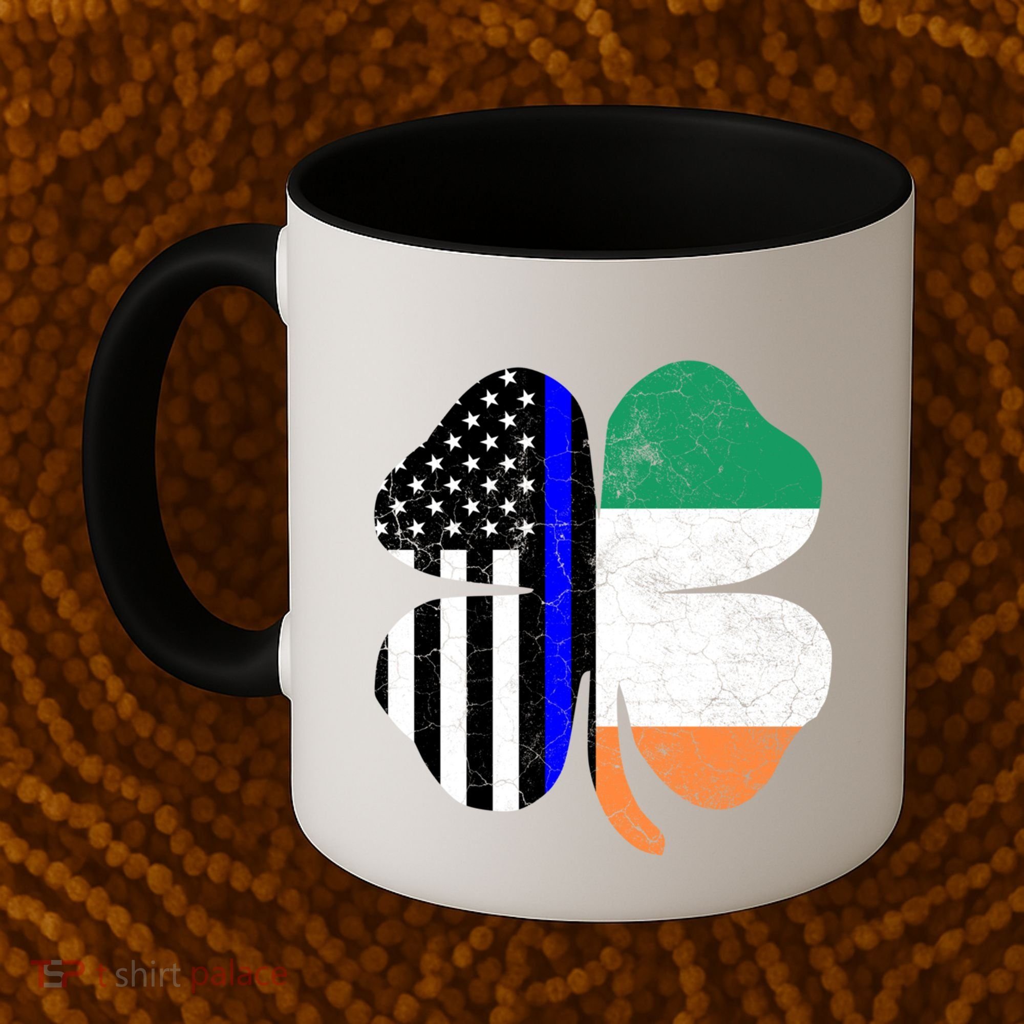 Irish American Flag Police St Patricks Day Saint Paddys Cool Gift Coffee Mug