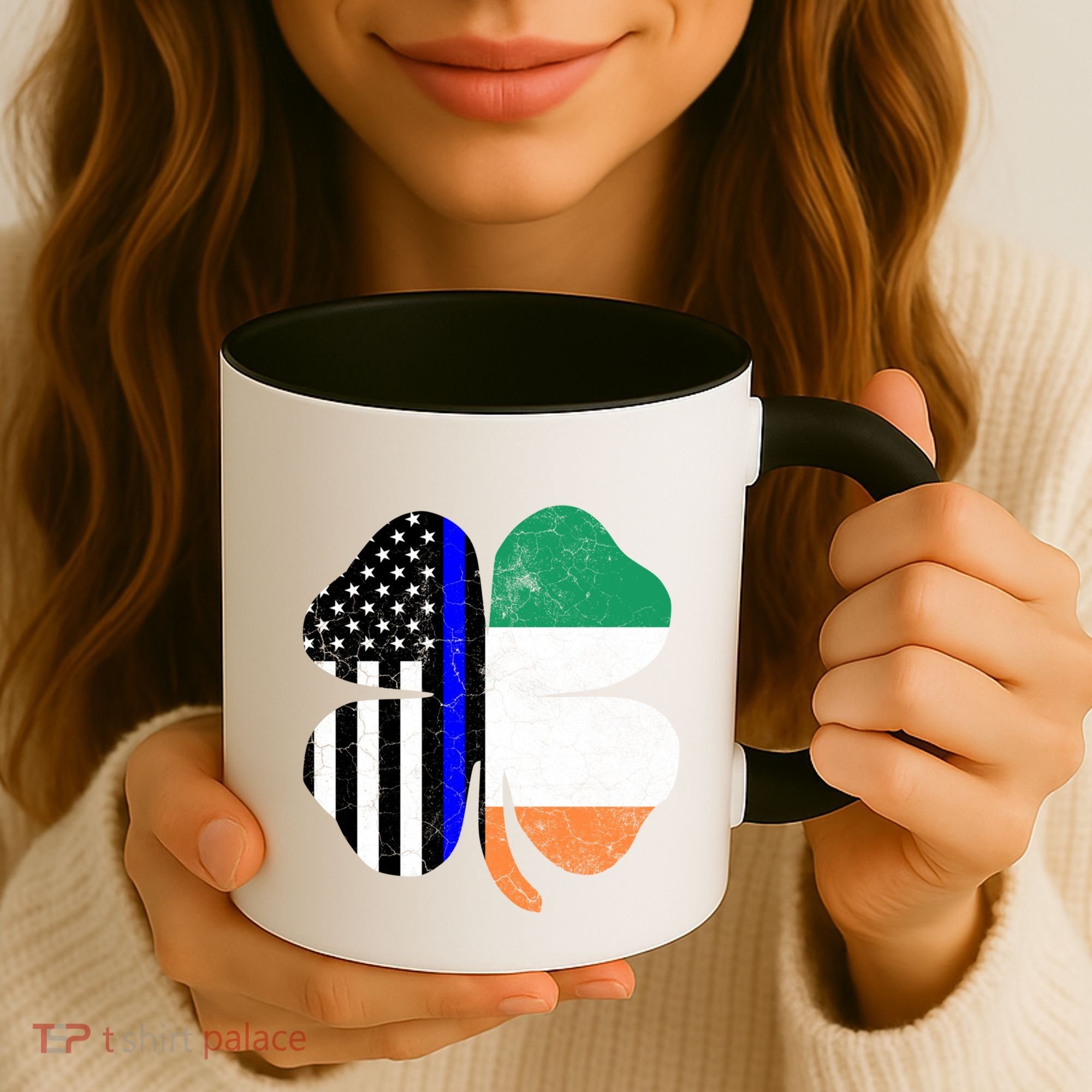 Irish American Flag Police St Patricks Day Saint Paddys Cool Gift Coffee Mug