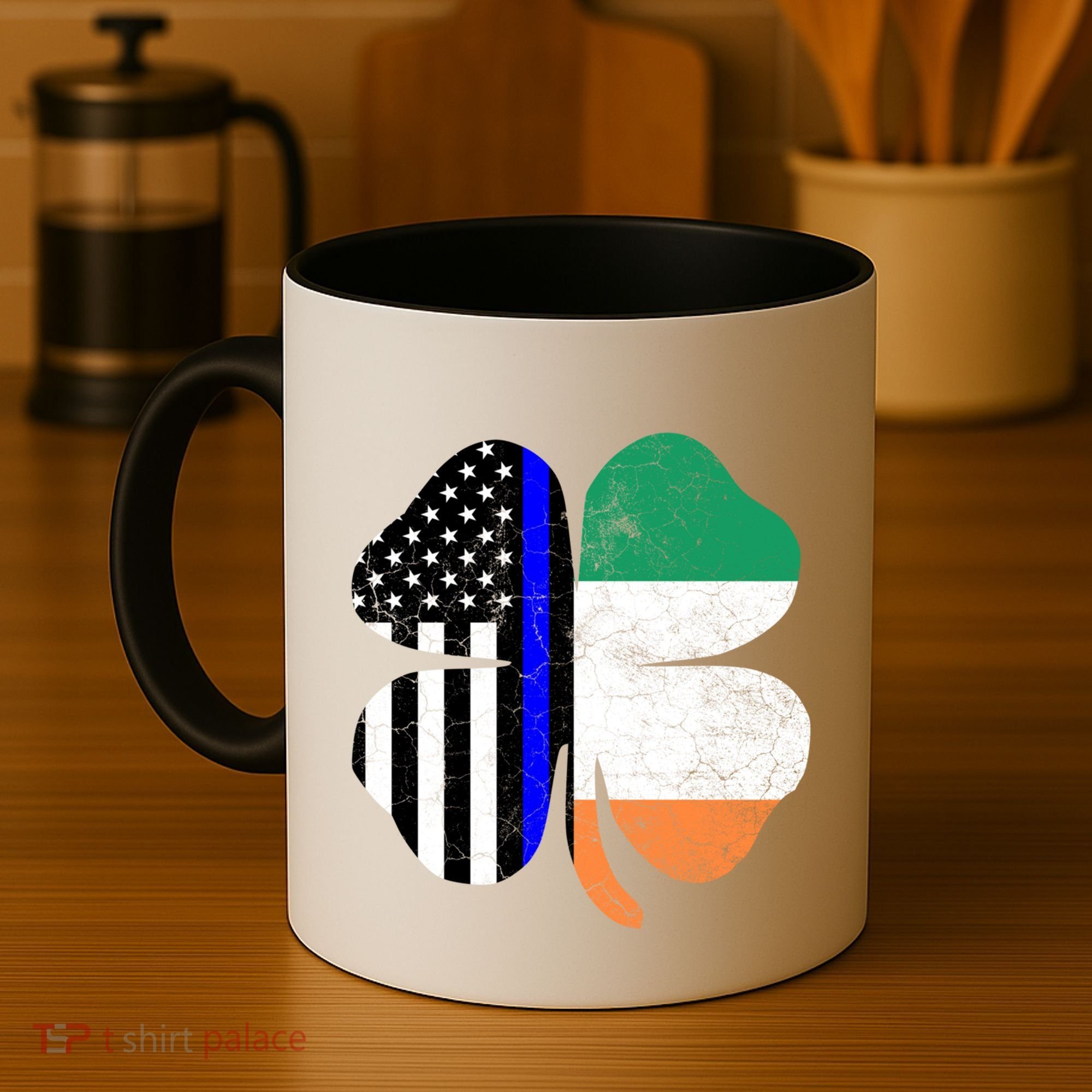 Irish American Flag Police St Patricks Day Saint Paddys Cool Gift Coffee Mug