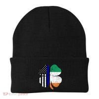 Irish American Flag Police St Patricks Day Saint Paddys Cool Gift Beanie thumb 0